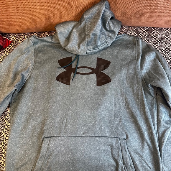 Under Armour Men’s Hoodie – Green Performance Fleece Sweatshirt - Picture 4 of 4